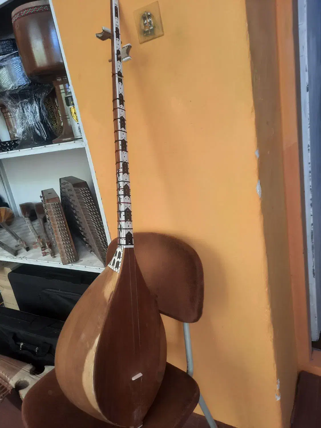 دوتار کاسه بزرگ|سازهای سنتی|بردسکن, |دیوار