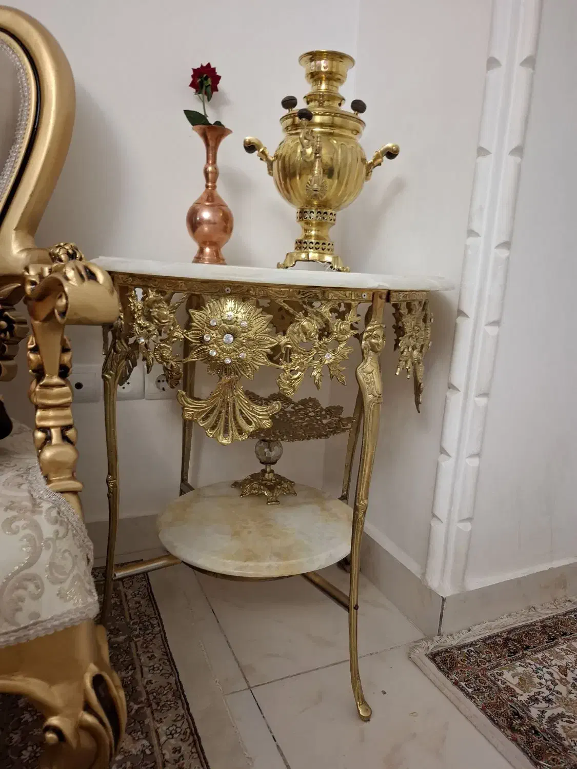 میز گرد برنز و میوه خوری برنز|صنایع دستی و سایر لوازم تزئینی|سهند, |دیوار