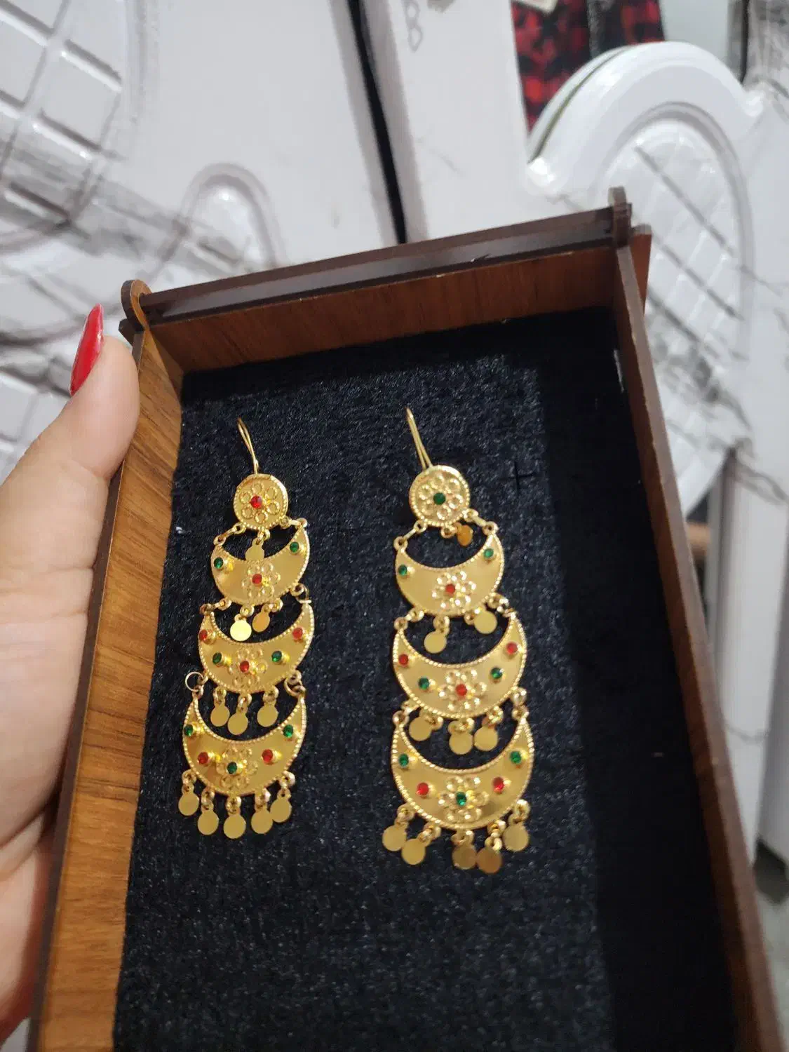 گوشواره سه طبقه|جواهرات|بندرعباس, |دیوار