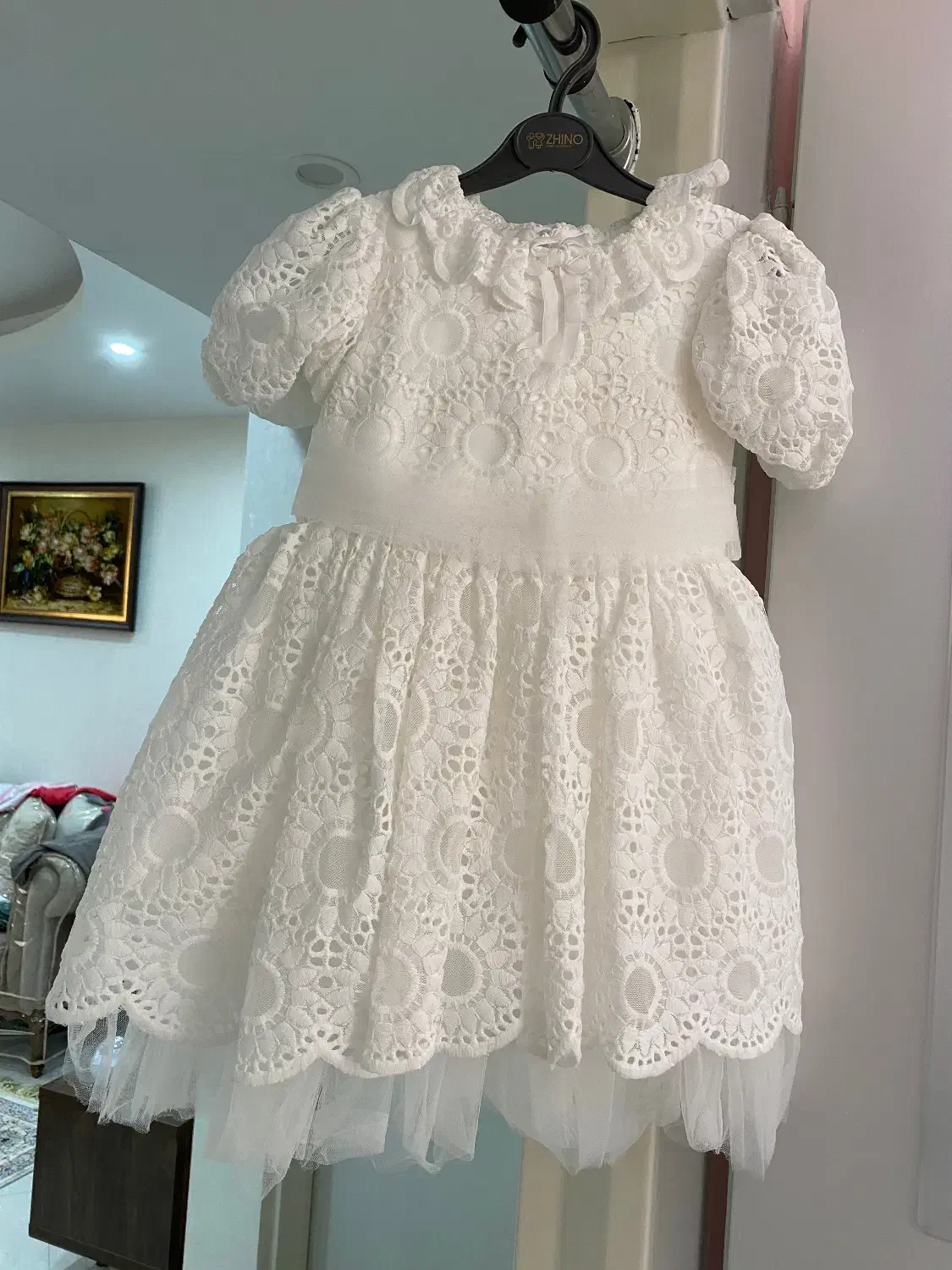 پیراهن عروسکی سفید برند السا گالری|کفش و لباس بچه|ری, فیروزآبادی|دیوار