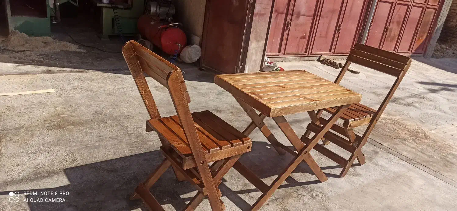 میز و صندلی تاشو دو نفره|مبلمان خانگی و میز عسلی|فسا, |دیوار