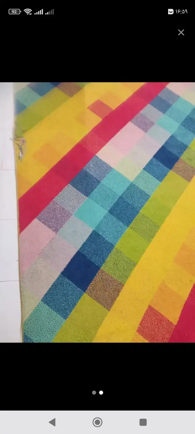 فرش اتاق خواب رنگی شش متری|فرش|همدان, |دیوار