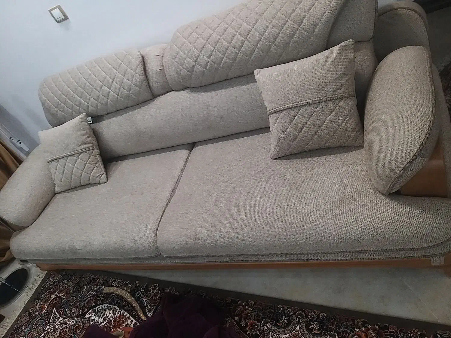 مبلمان راحتی ۱۰نفره باچوب راش|مبلمان خانگی و میز عسلی|یزد, |دیوار