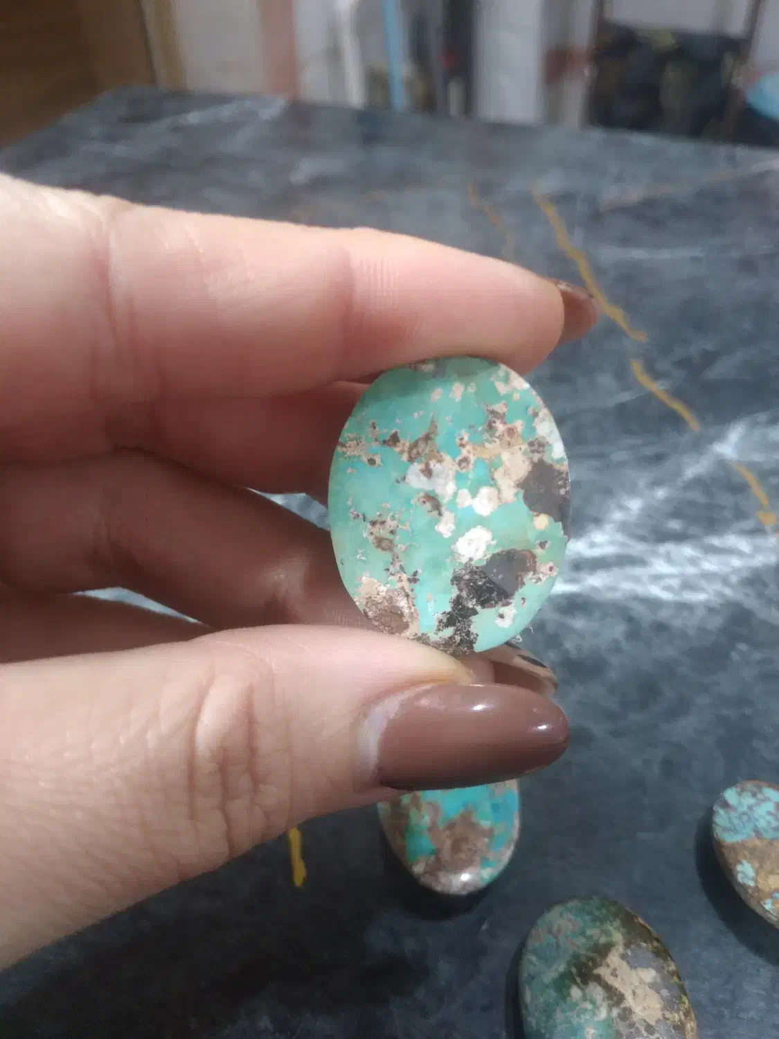 سنگ فیروزه نیشابور|جواهرات|ماسال, |دیوار