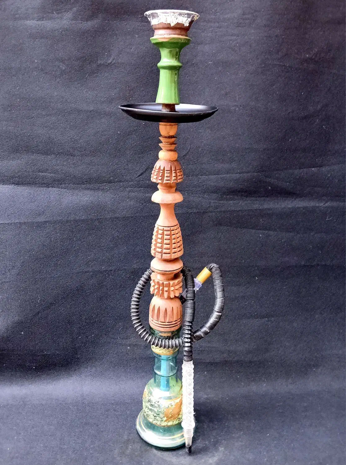 قلیان چوبی خراطی شده.|صنایع دستی و سایر لوازم تزئینی|ارومیه, |دیوار