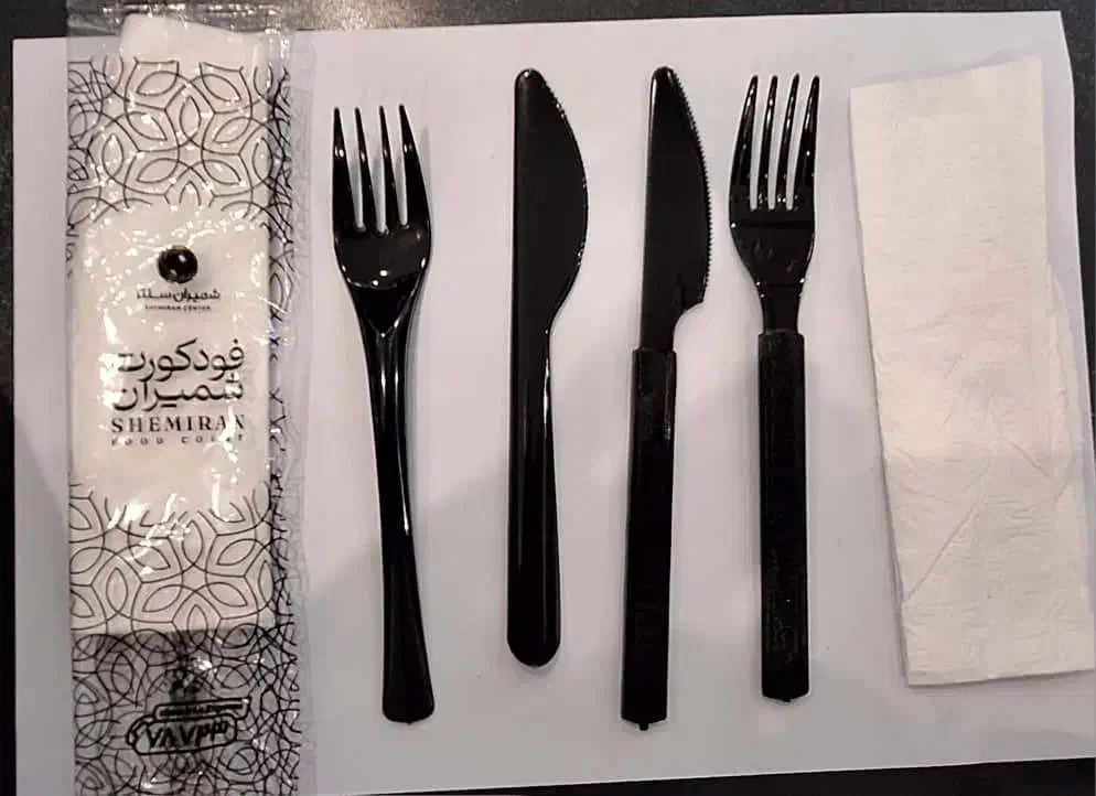 پک اختصاصی کارد و چنگال با پوشش سلفون|ظروف نگهدارنده، پلاستیکی، یکبارمصرف|دماوند, دماوند|دیوار