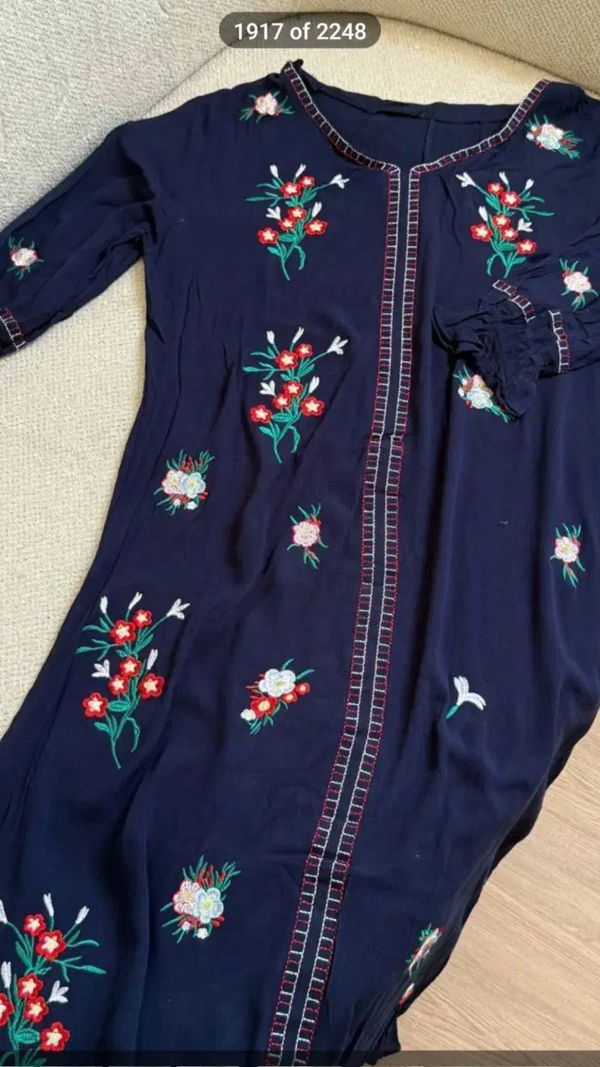 پیراهن وارداتی تمام گلدوزی مناسب شب یلدا و مهمانی|لباس|الیگودرز, |دیوار