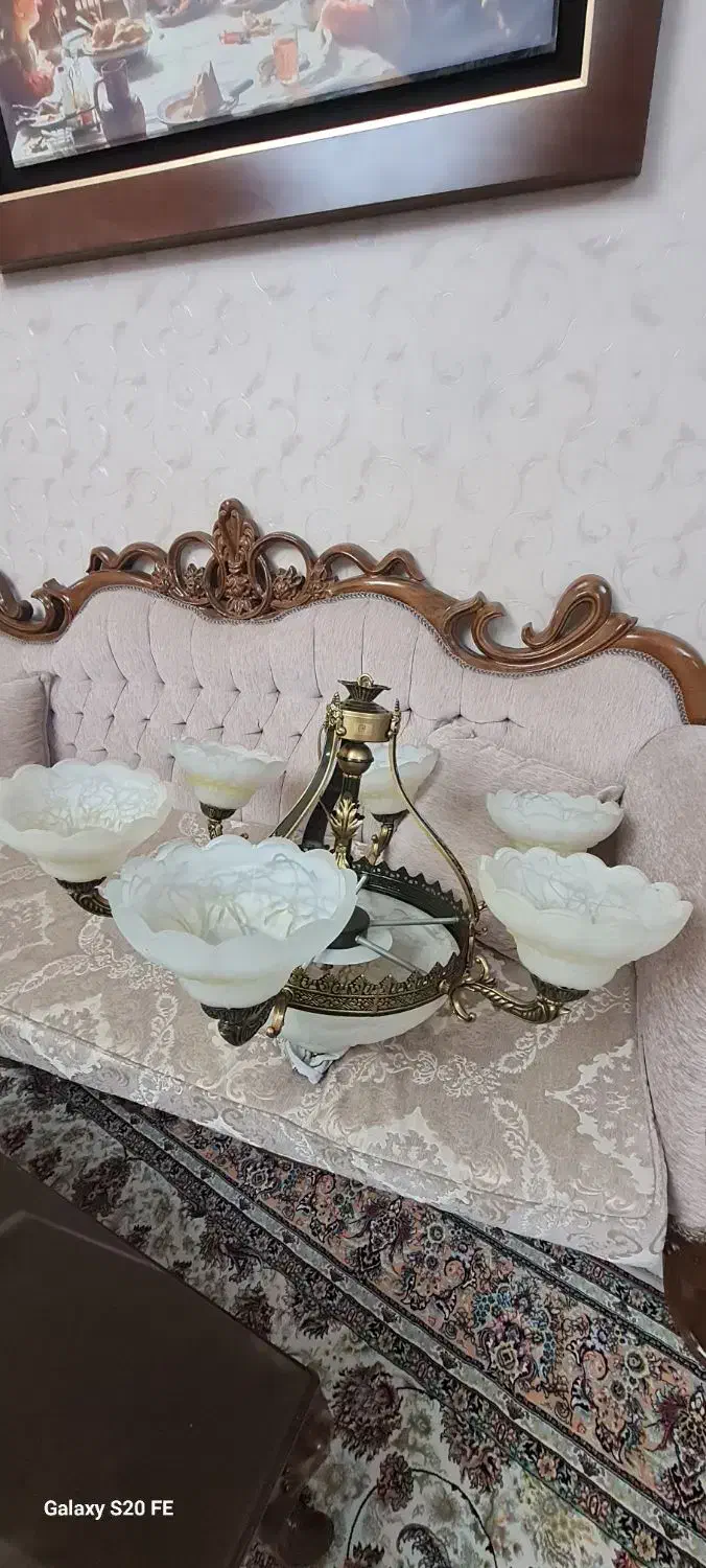 لوستر|لوستر و چراغ آویز|فردوسیه, |دیوار