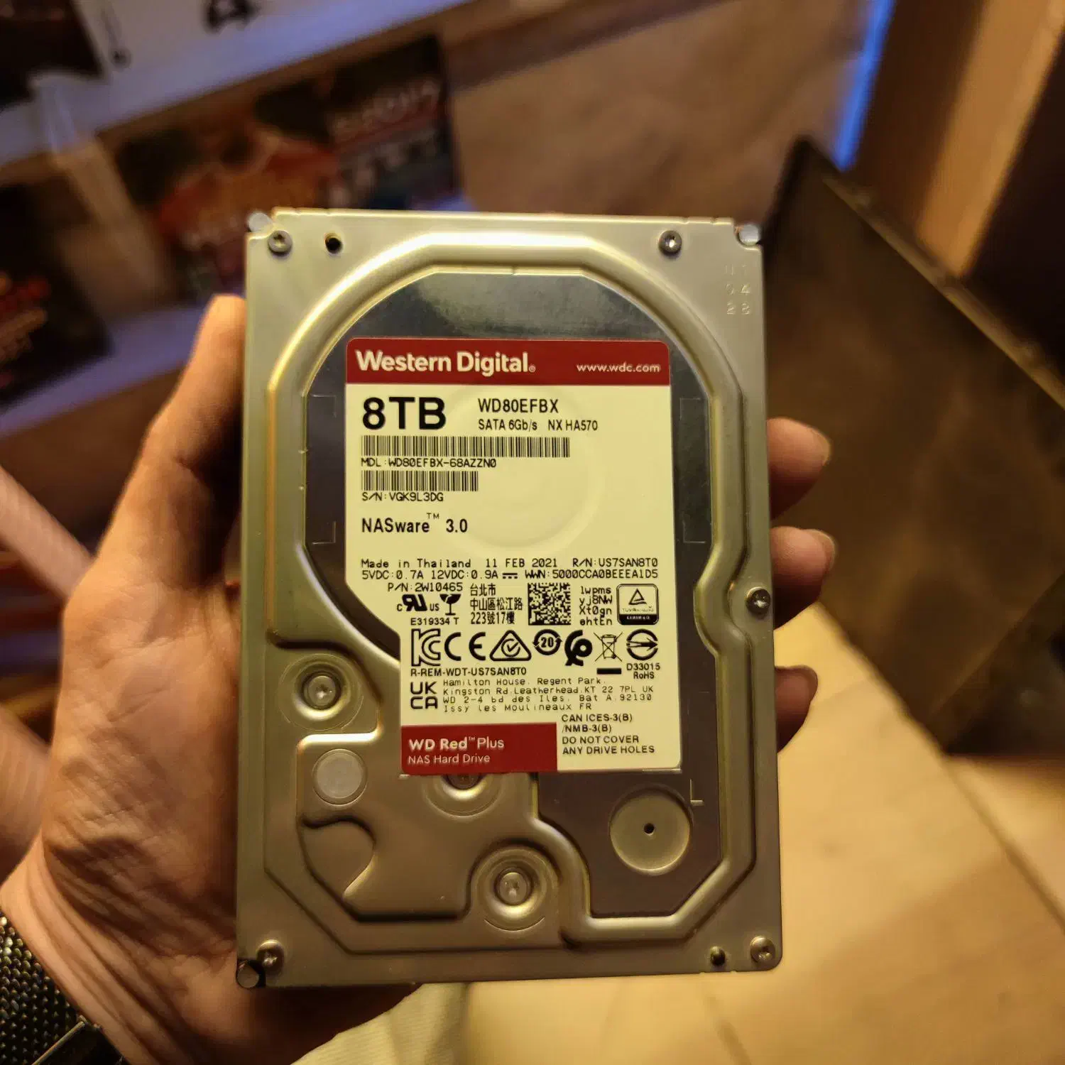 هارد وسترن دیجیتال Red WD80EFBX ظرفیت 8 ترابایت|قطعات و لوازم جانبی رایانه|پاکدشت, پاکدشت (مامازند)|دیوار