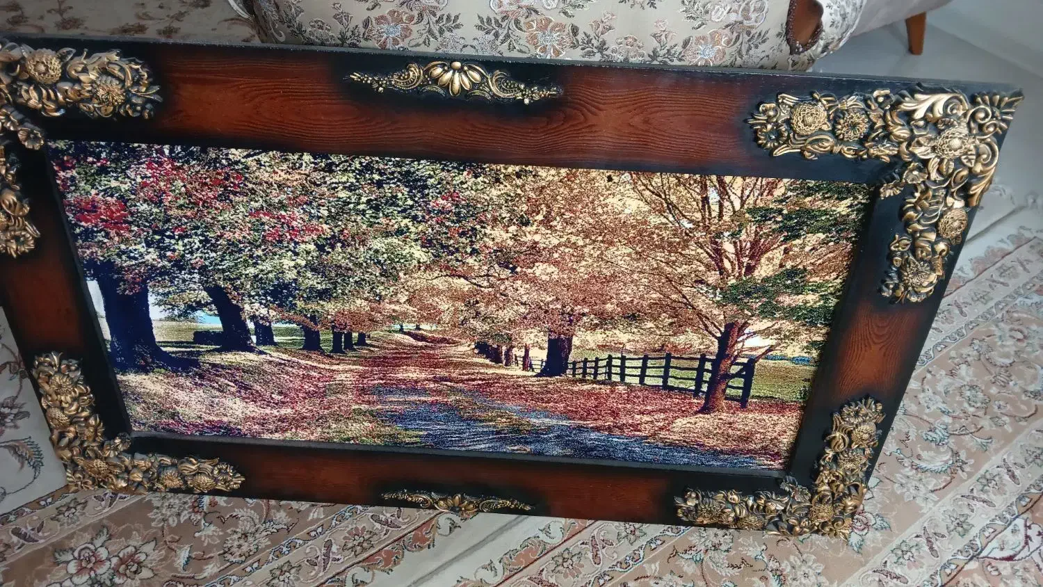 قاب فرش|تابلو فرش|اصفهان, پروین|دیوار