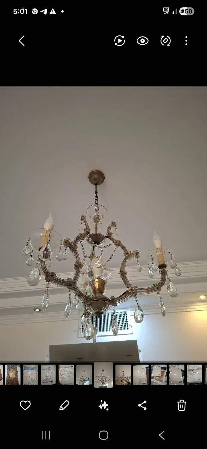 لوستر کریستال کلاسیک|لوستر و چراغ آویز|تهران, تهرانپارس غربی|دیوار