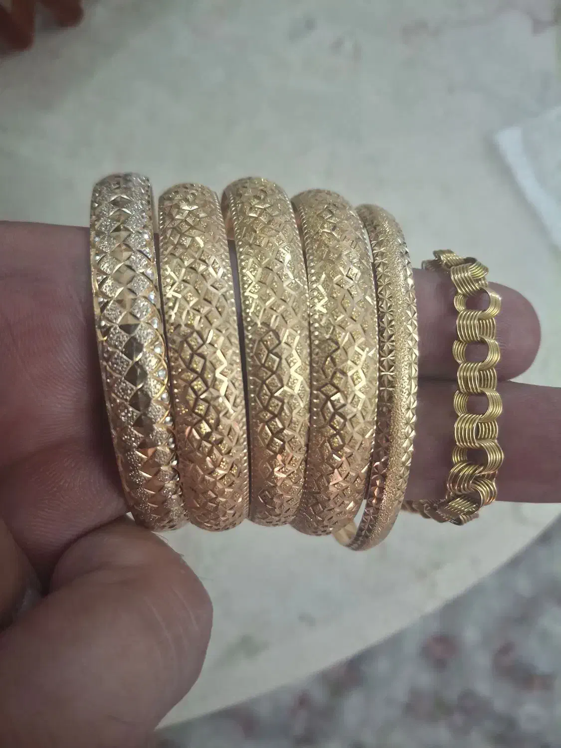 طلا به مقدار 38 گرم النگو و دستبند|جواهرات|کرمانشاه, |دیوار