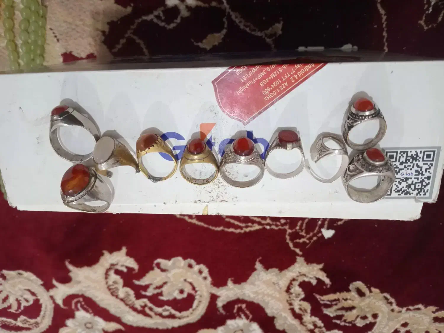 انگشترهای نقره و قدیمی و تسبیح ها شاه مقصود|کلکسیون اشیاء عتیقه|گل تپه, |دیوار