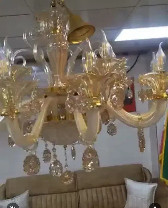 لوستر کریستال ۸ شاخه|لوستر و چراغ آویز|اهواز, اهواز|دیوار