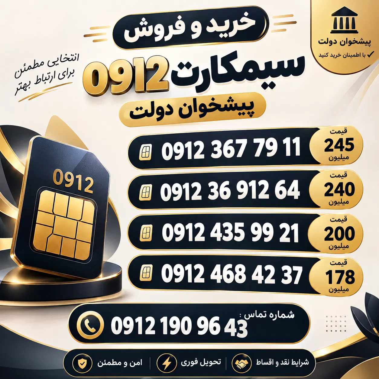 0912.367.79.11|سیم‌کارت|تهران, تهرانپارس غربی|دیوار