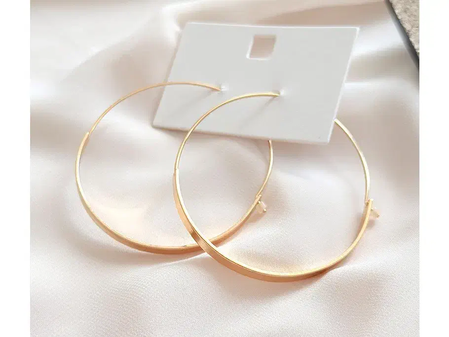 گوشواره تمام حلقه ای مدل طلایی|بدلیجات|خرم‌آباد, |دیوار