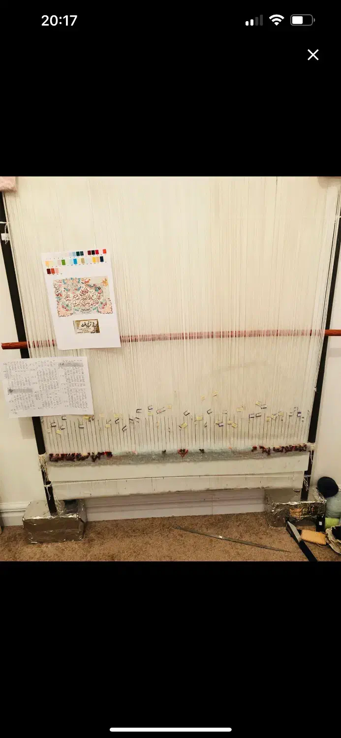 دار قالی نخ و نقشه|تابلو فرش|ورامین, ورامین|دیوار