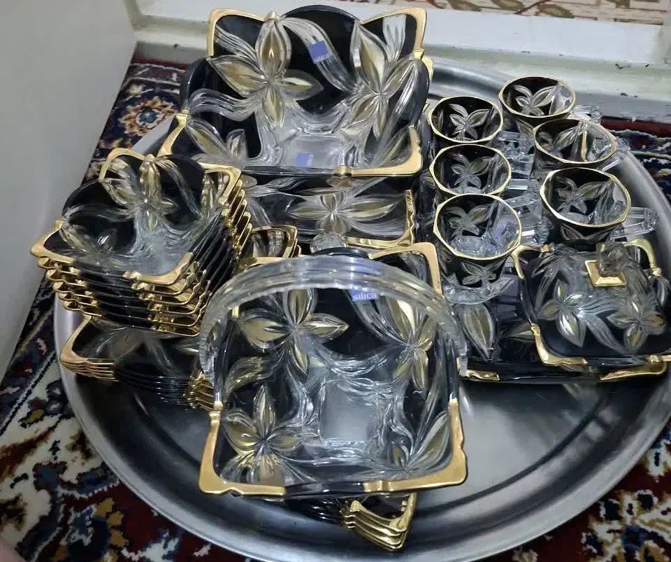 بلور۶نفره سوگا ژاپن اصل|ظروف سرو و پذیرایی|قم, کیوانفر|دیوار