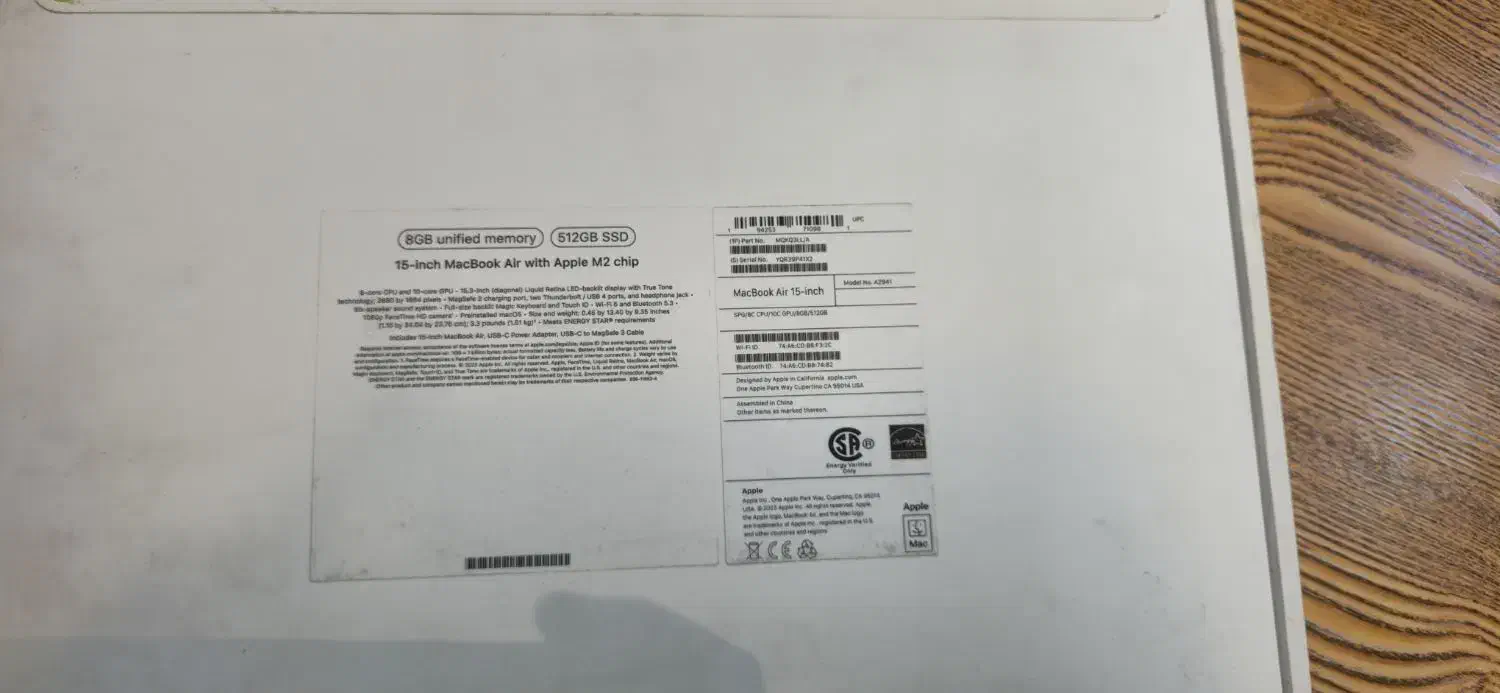 mac book air m2 15inch|رایانه همراه|تهران, آذری|دیوار