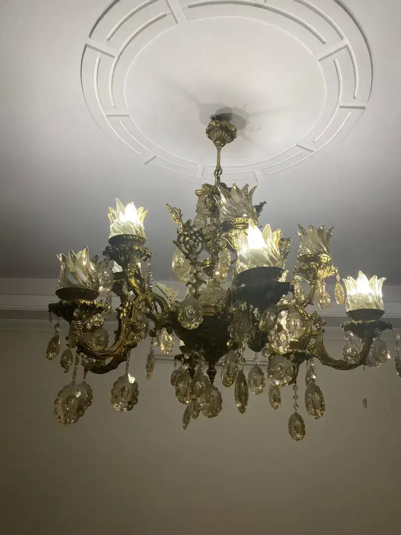 لوستر برنجی|لوستر و چراغ آویز|تهران, مسعودیه|دیوار