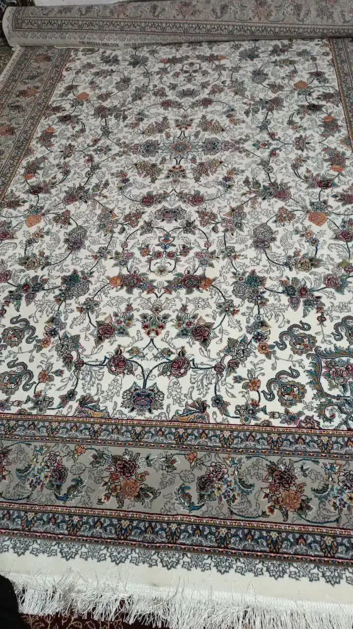 چهارتا فرش کرم 6متری دونه ای 7|فرش|نورآباد, |دیوار