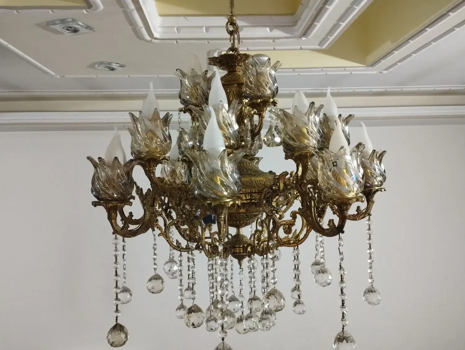 لوستر برنج|لوستر و چراغ آویز|اسلام‌شهر, شهرک قائمیه|دیوار