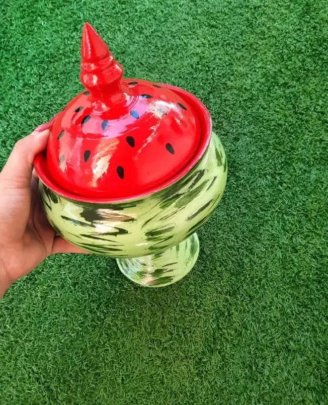 شکلات خوری درب دار هندوانه یلدایی|ظروف سرو و پذیرایی|رشت, هلال احمر|دیوار