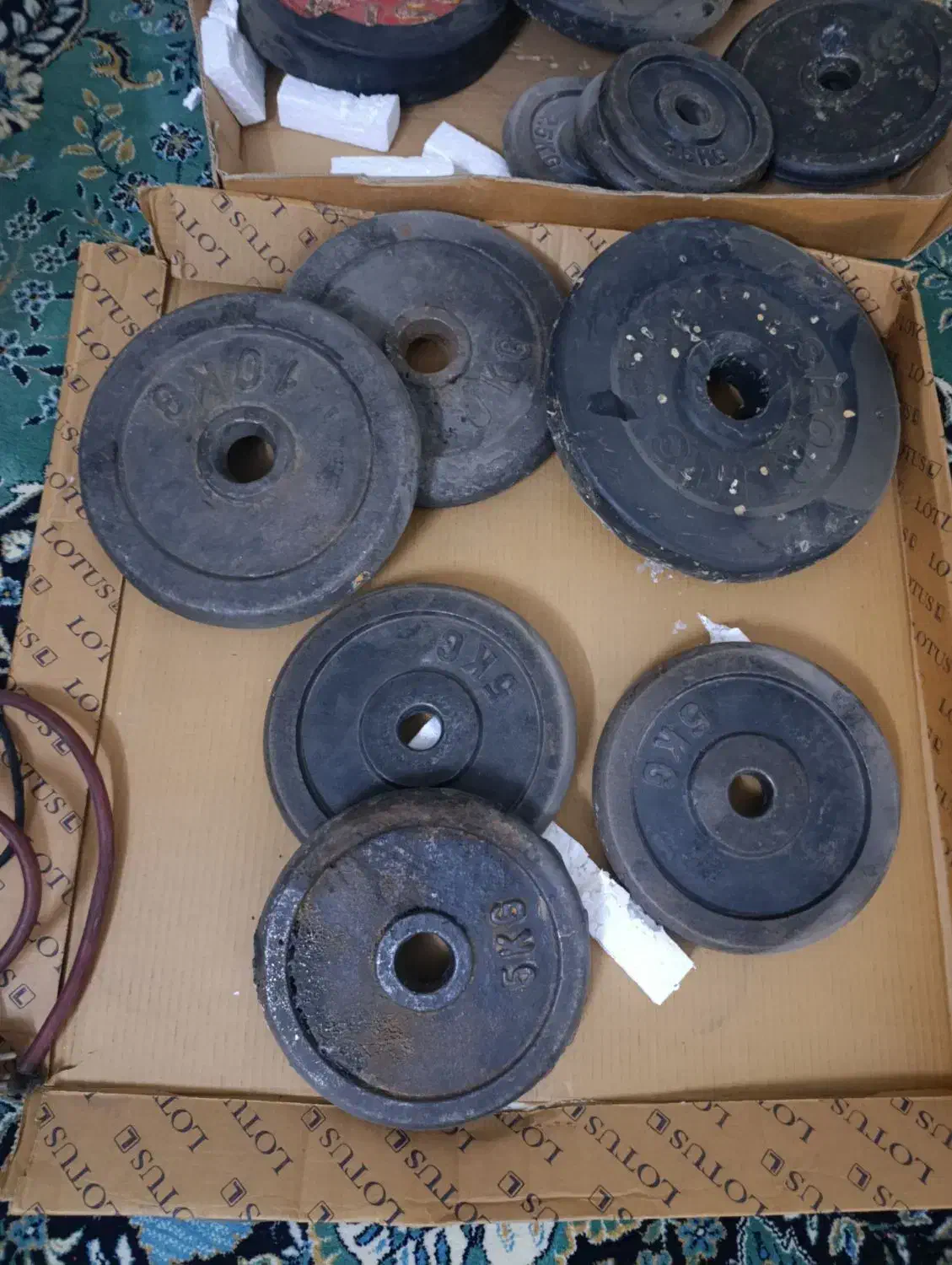 وزنه بدن سازی و دمبل دستکش بوکس|تجهیزات ورزشی|تهران, شهرک آسمان|دیوار