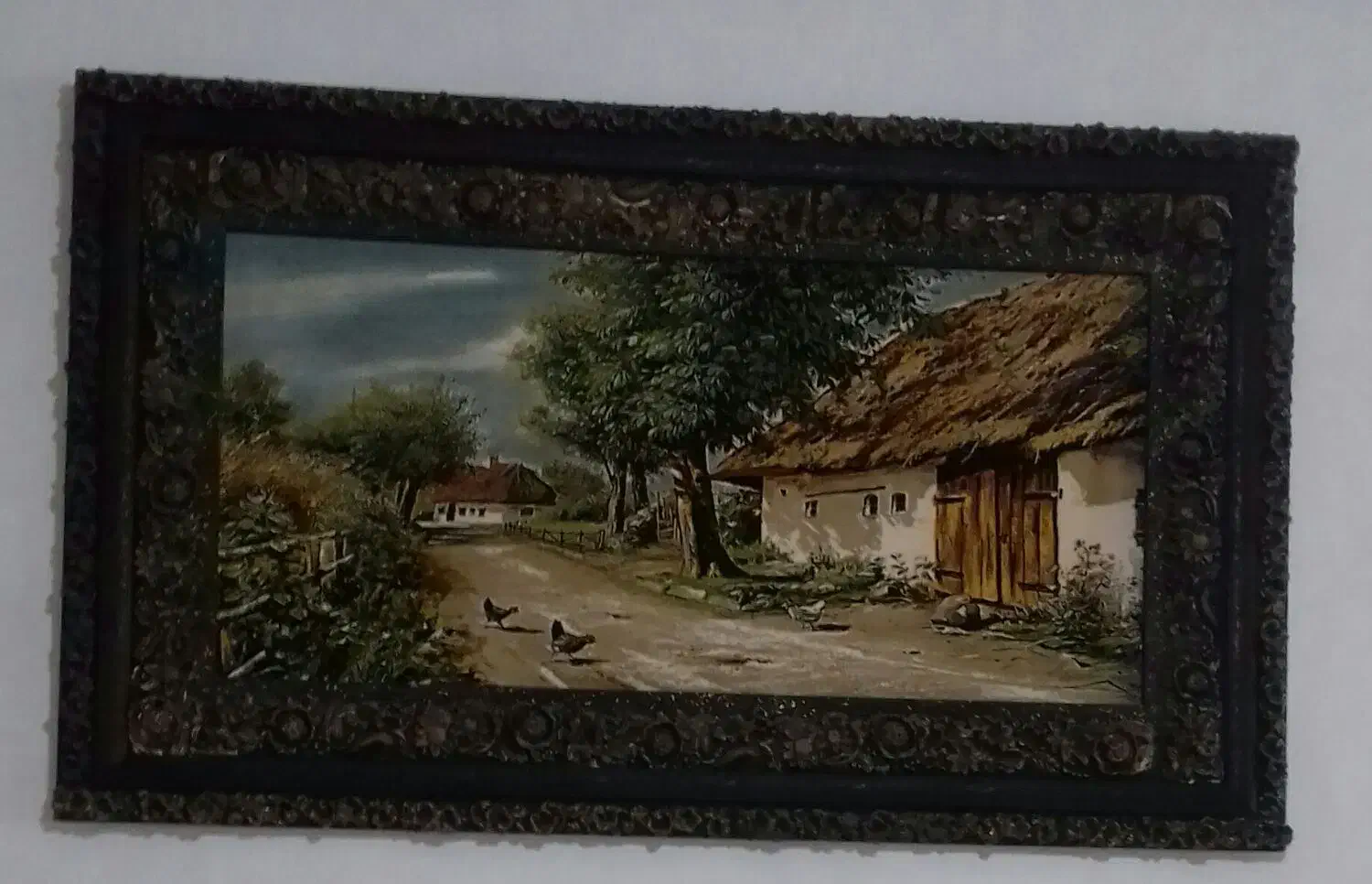 تابلو فرش با منظره طبیعیت روستایی|تابلو فرش|بندر انزلی, ساحل قو|دیوار