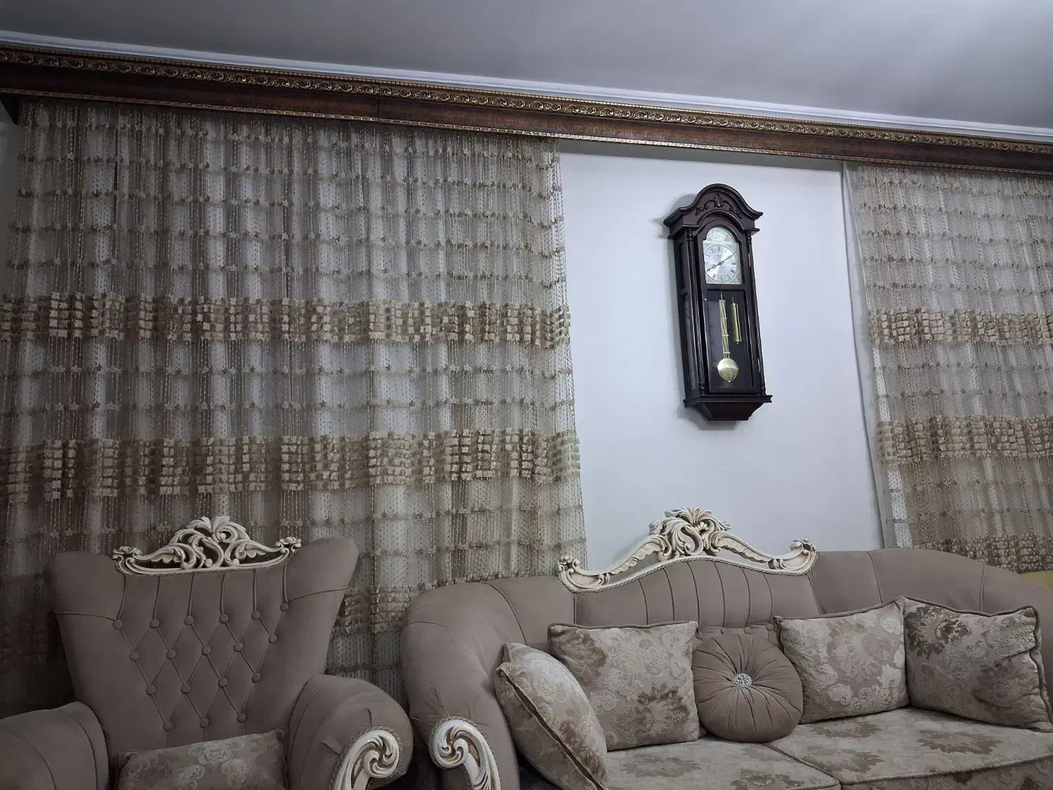 ۳ عدد پرده قلاب باقی|پرده، رانر، رومیزی|فردیس, قریشی|دیوار