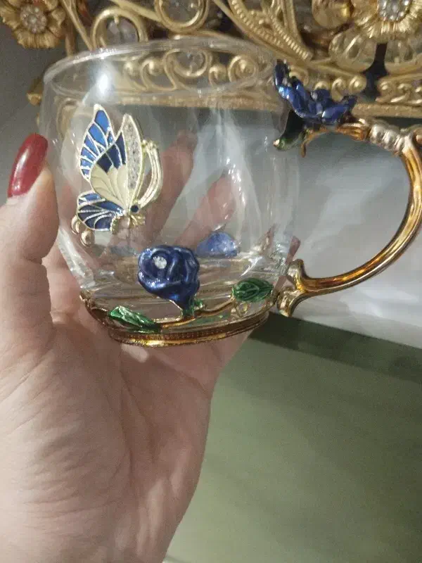 لیوان لوکس نگین کاری شده|ظروف سرو و پذیرایی|تهران, شهرک طالقانی|دیوار