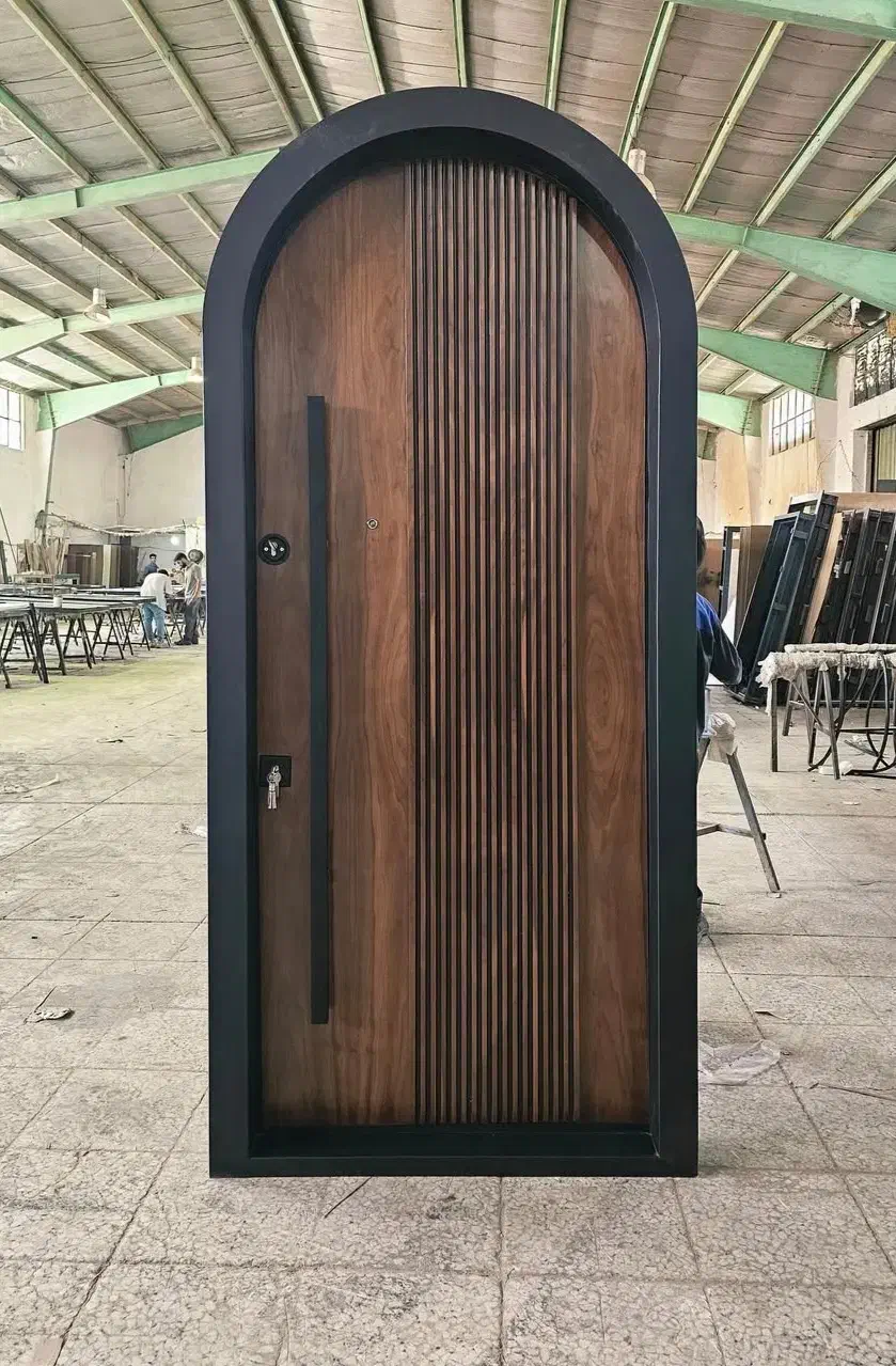 درب ضد سرقت نئوکلاسیک نرده استیل، شیشه ای کد T021|مصالح و تجهیزات ساختمان|آمل, |دیوار