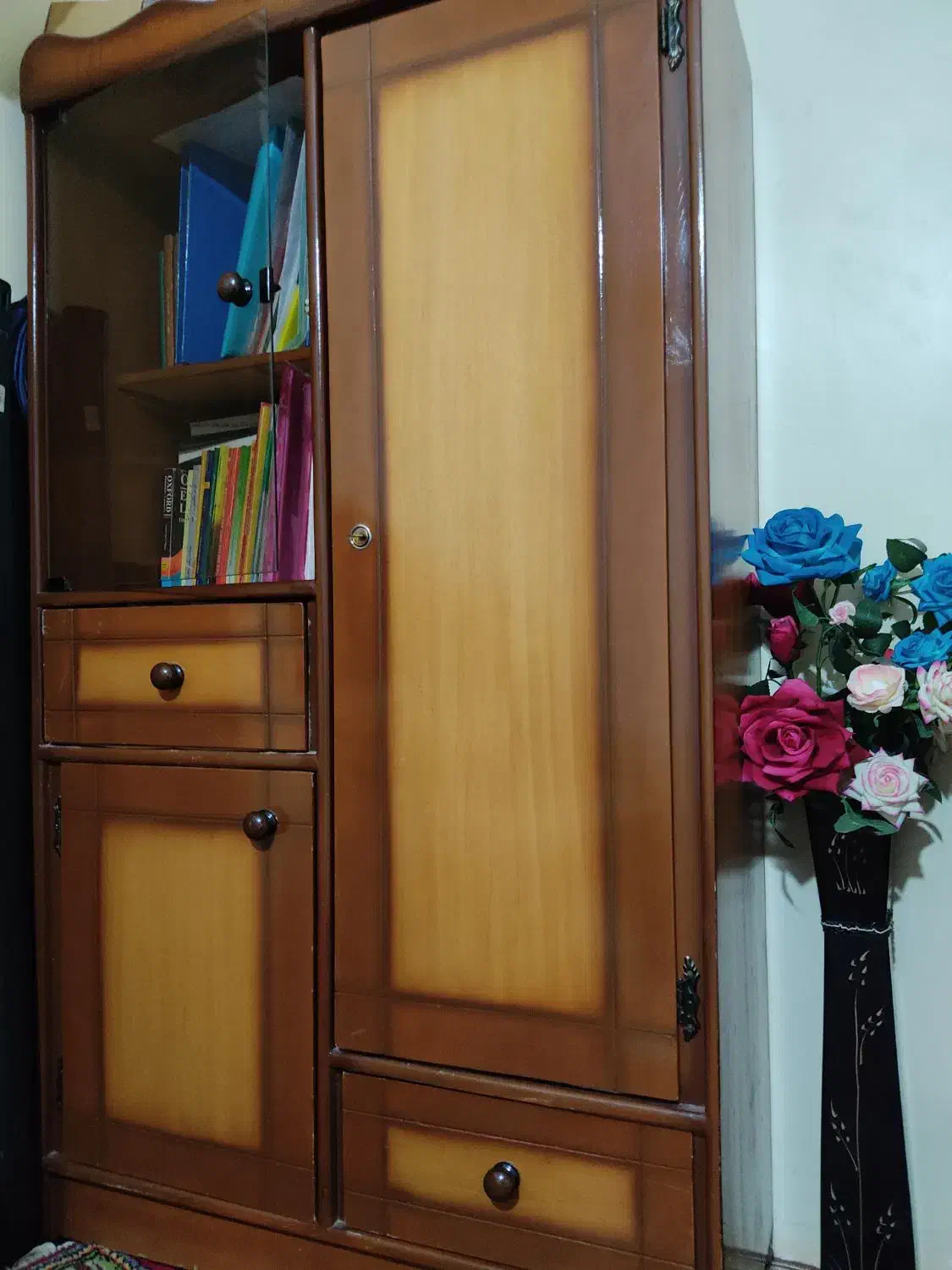 کمد چوبی قدیمی|جاکفشی، کمد، دراور|آذرشهر, |دیوار