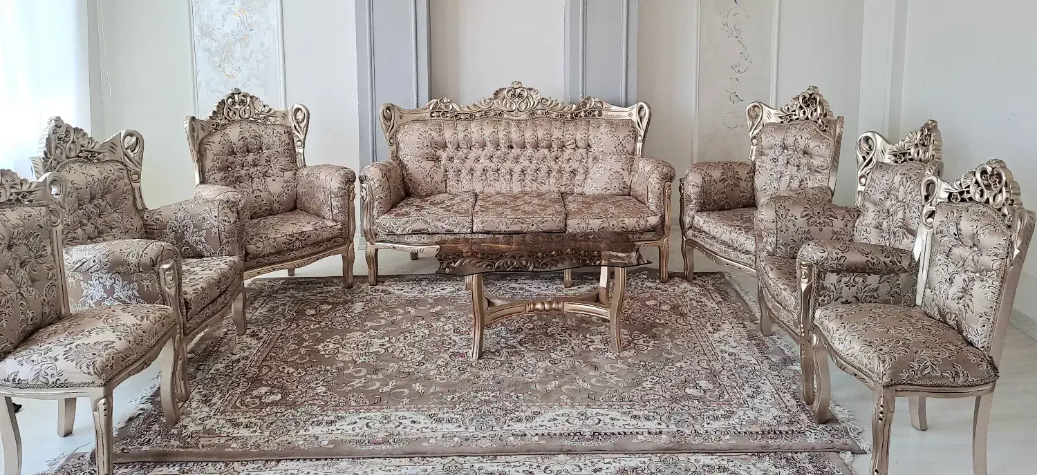 فروش مبل سلطنتی ۸نفره|مبلمان خانگی و میز عسلی|بیرجند, |دیوار