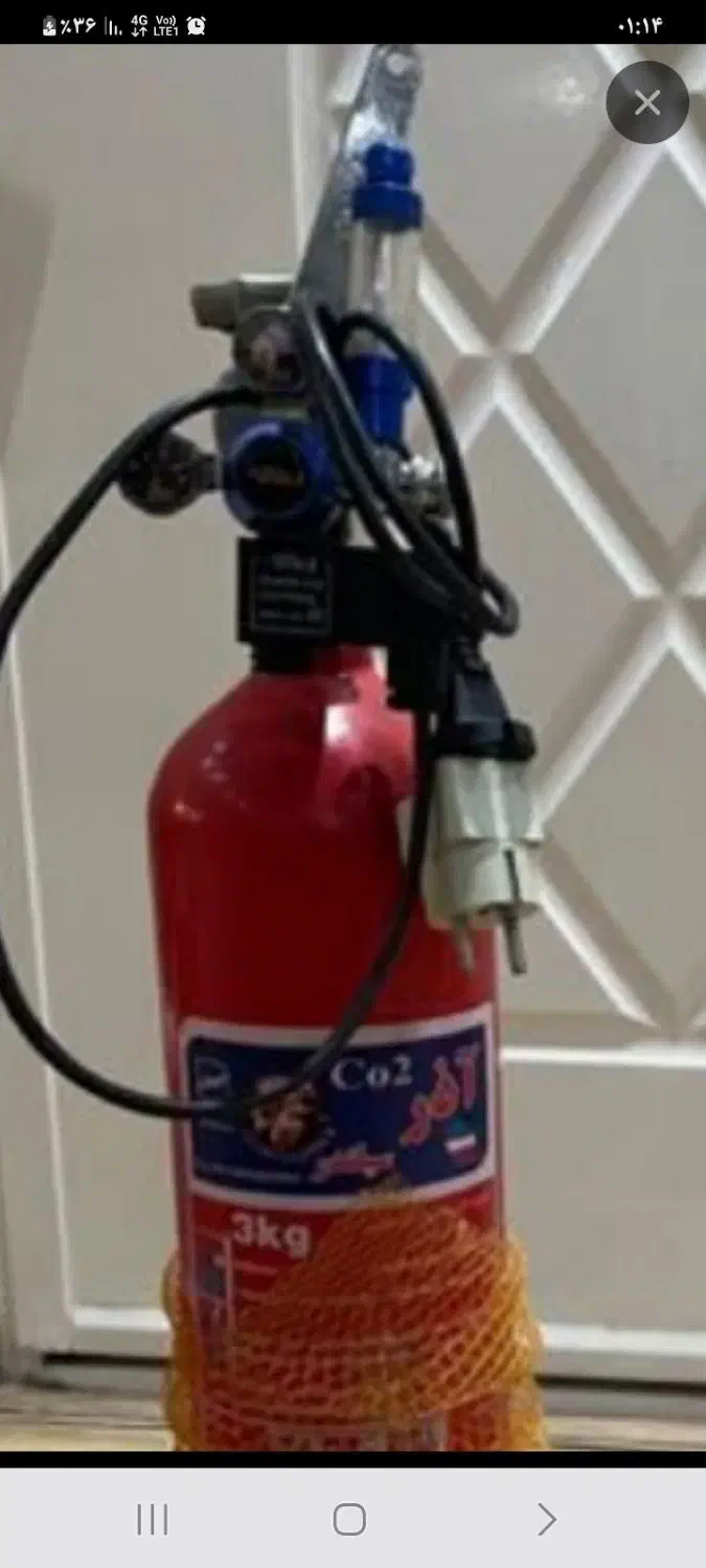 کپسول co2 3Lو مانومتر برقی|ماهی|تبریز, |دیوار