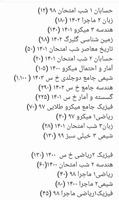 کتاب های رشته ریاضی|کتاب و مجله آموزشی|قم, زنبیل آباد|دیوار