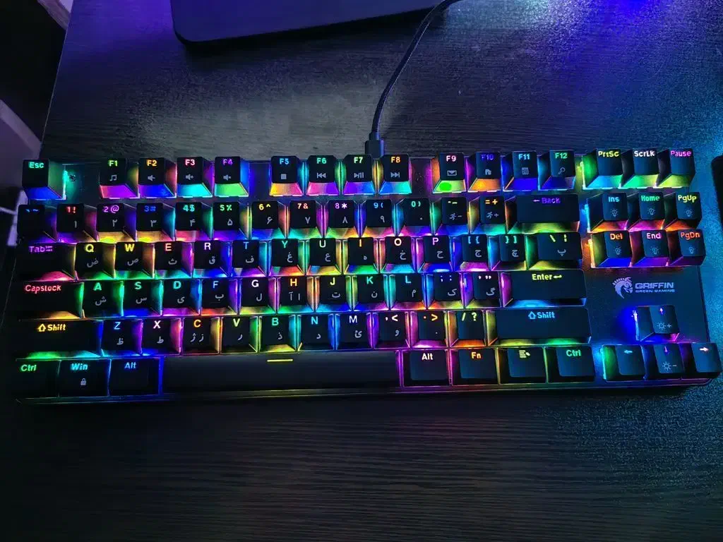 کیبورد گیمینگ مکانیکال گرین مدل GK801-RGB|قطعات و لوازم جانبی رایانه|ارومیه, |دیوار