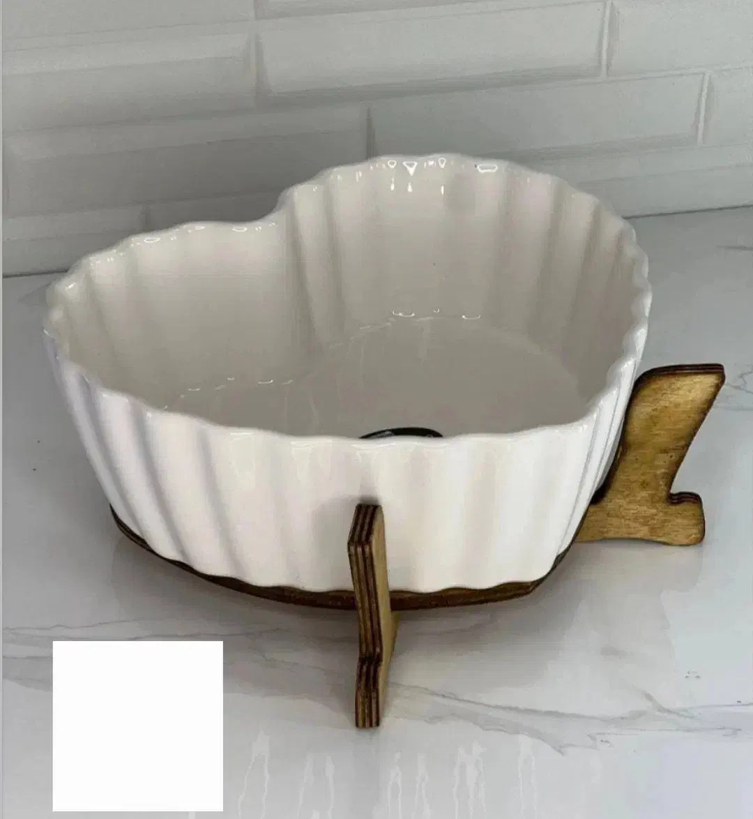 کاسه سرامیکی پایه چوبی|ظروف سرو و پذیرایی|فسا, |دیوار