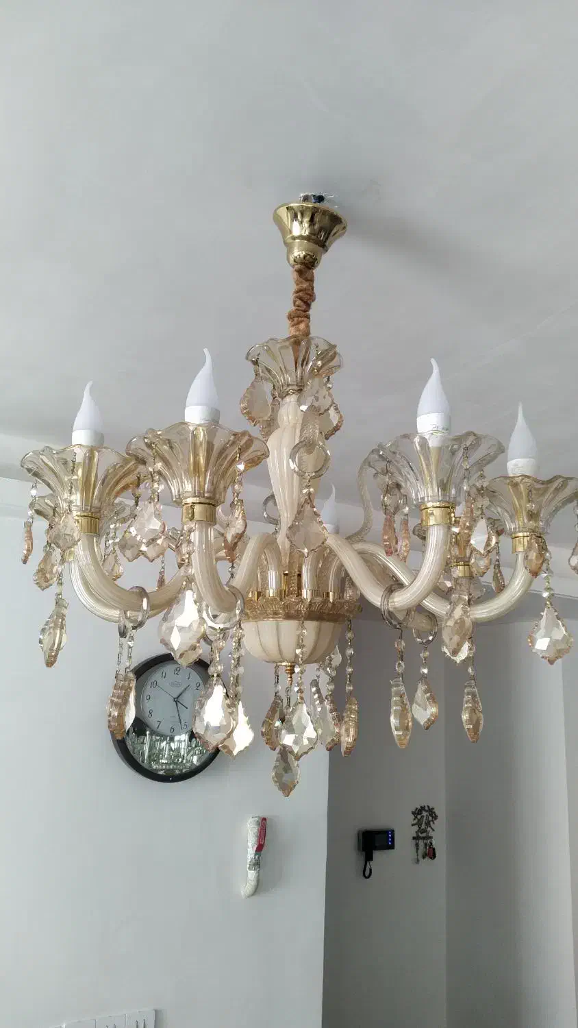 لوستر کریستالی شیشه‌ای|لوستر و چراغ آویز|پاکدشت, پاکدشت (مامازند)|دیوار