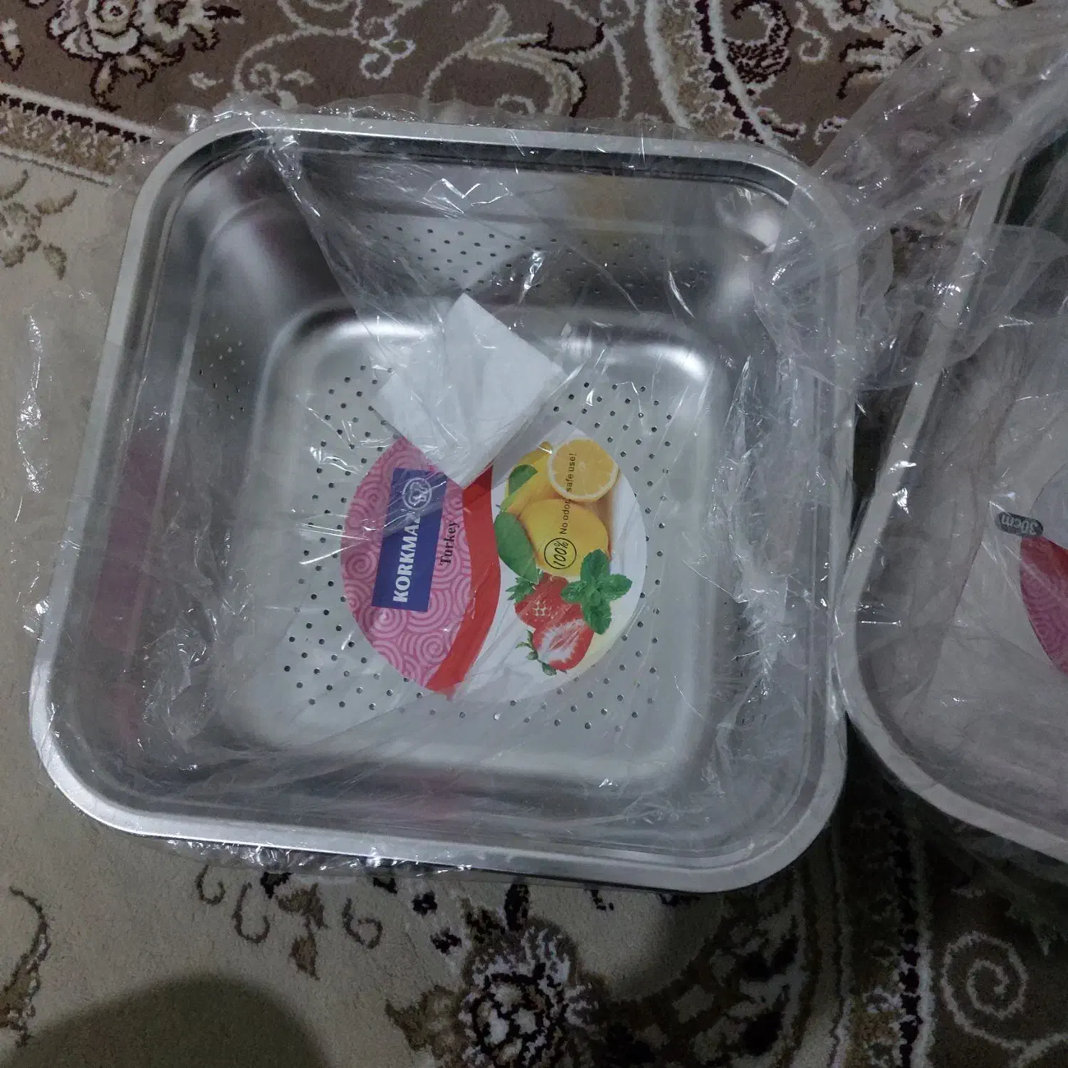 لگن و آبکش استیل نو|ظروف پخت‌وپز|قزوین, |دیوار