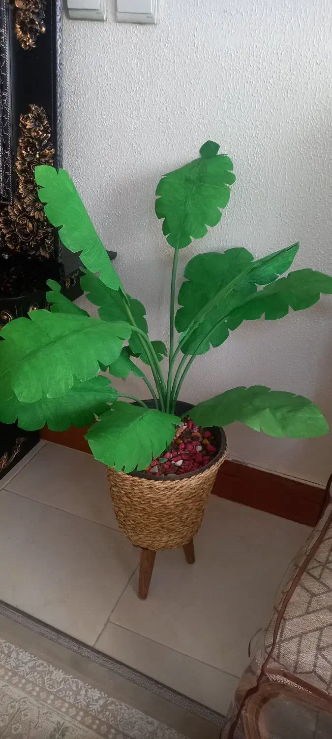 گل مصنوعی لمسی برگ انجیری|گل مصنوعی|شاهین‌شهر, شهرک گلدیس|دیوار