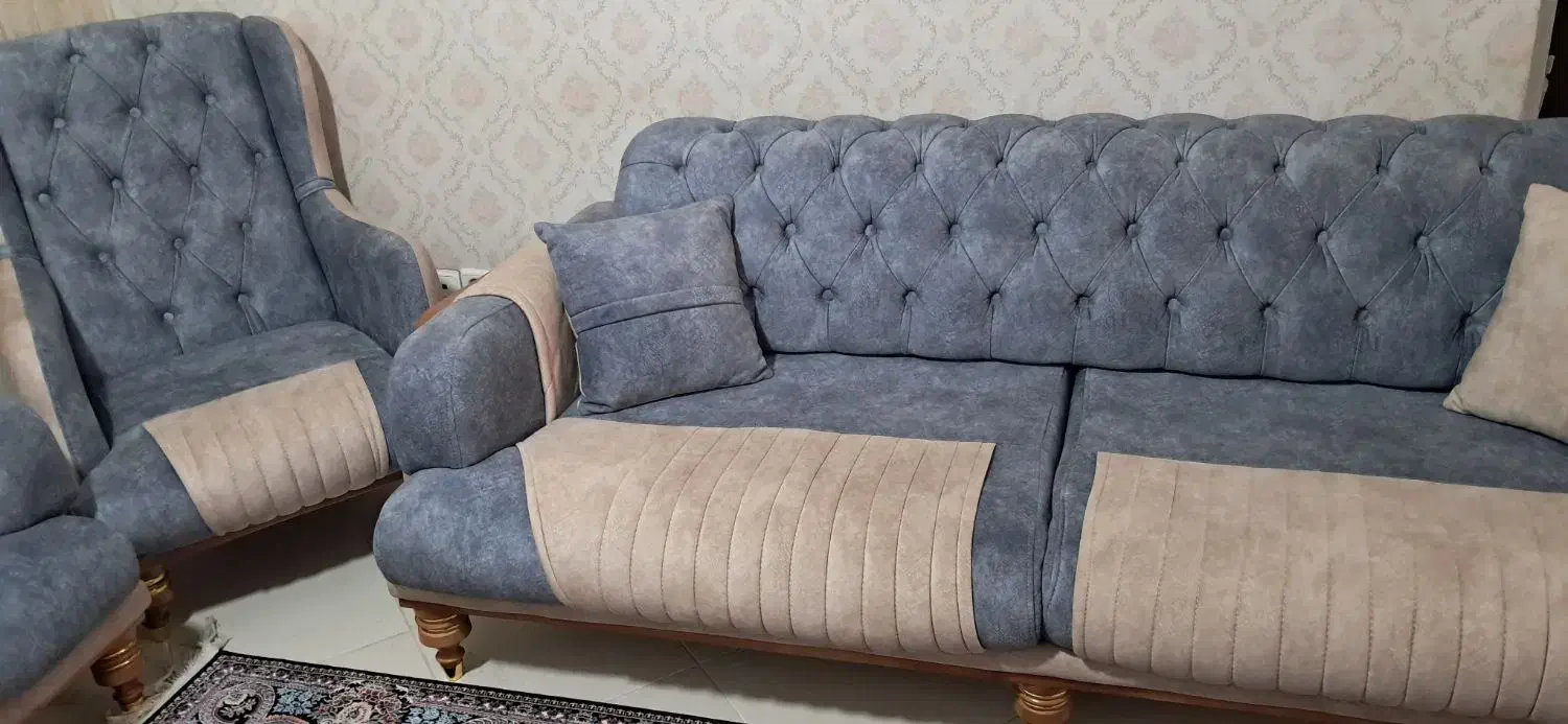 مبل چستر ۸نفره کاملا سالم|مبلمان خانگی و میز عسلی|رباطکریم, رباطکریم|دیوار