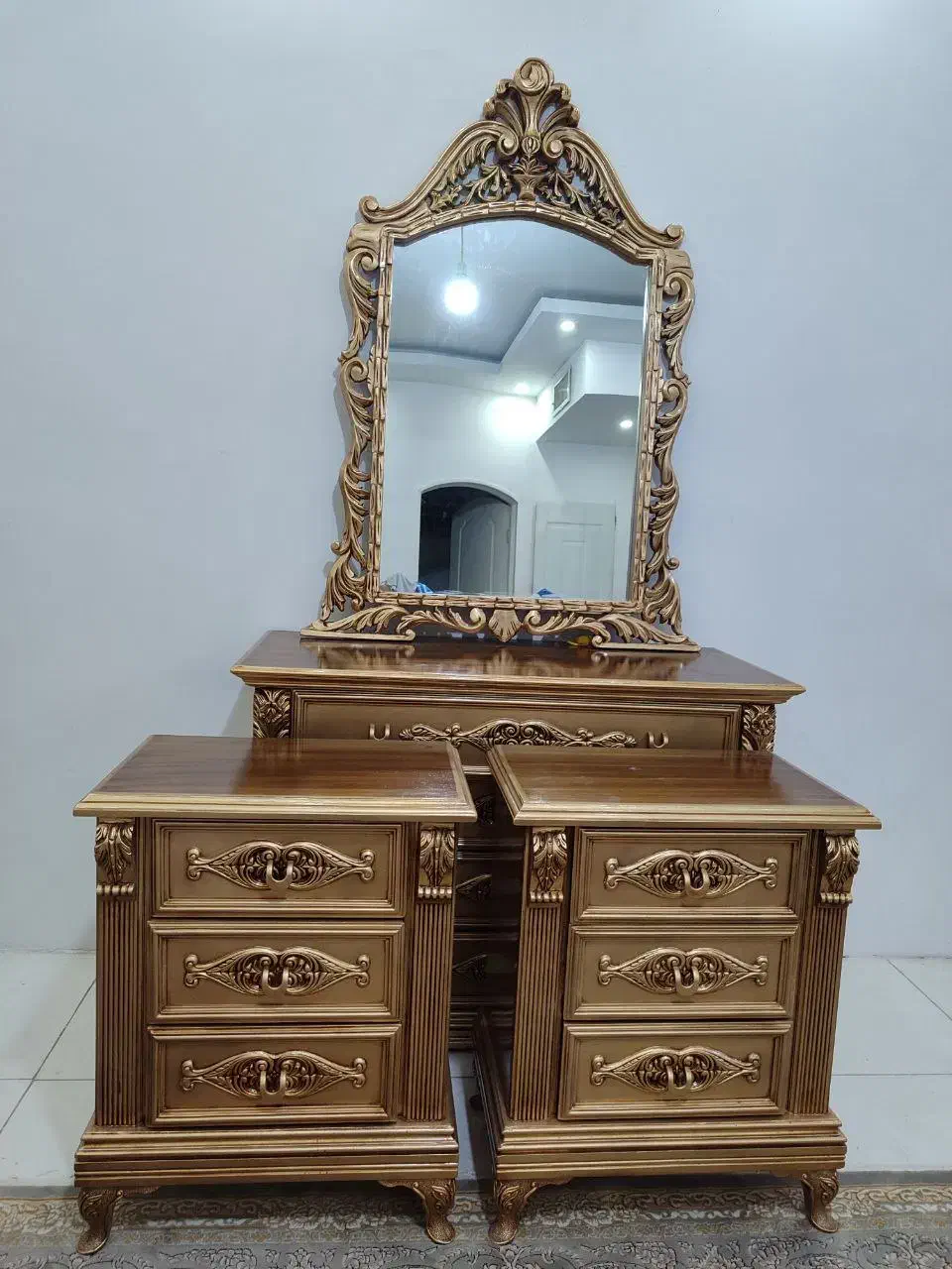 سرویس خواب تخت خواب آینه دراور پاتختی|تخت و سرویس خواب|مشهد, ادیب نیشابوری (شهرک غرب)|دیوار