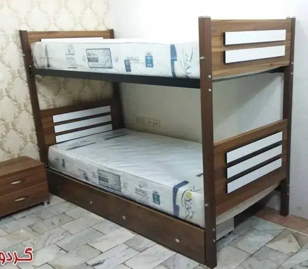 تخت خواب دو طبقه حاجی پور(تختخواب۲دوطبقه)تشک پاندا|تخت و سرویس خواب|مشهد, حسینآباد|دیوار
