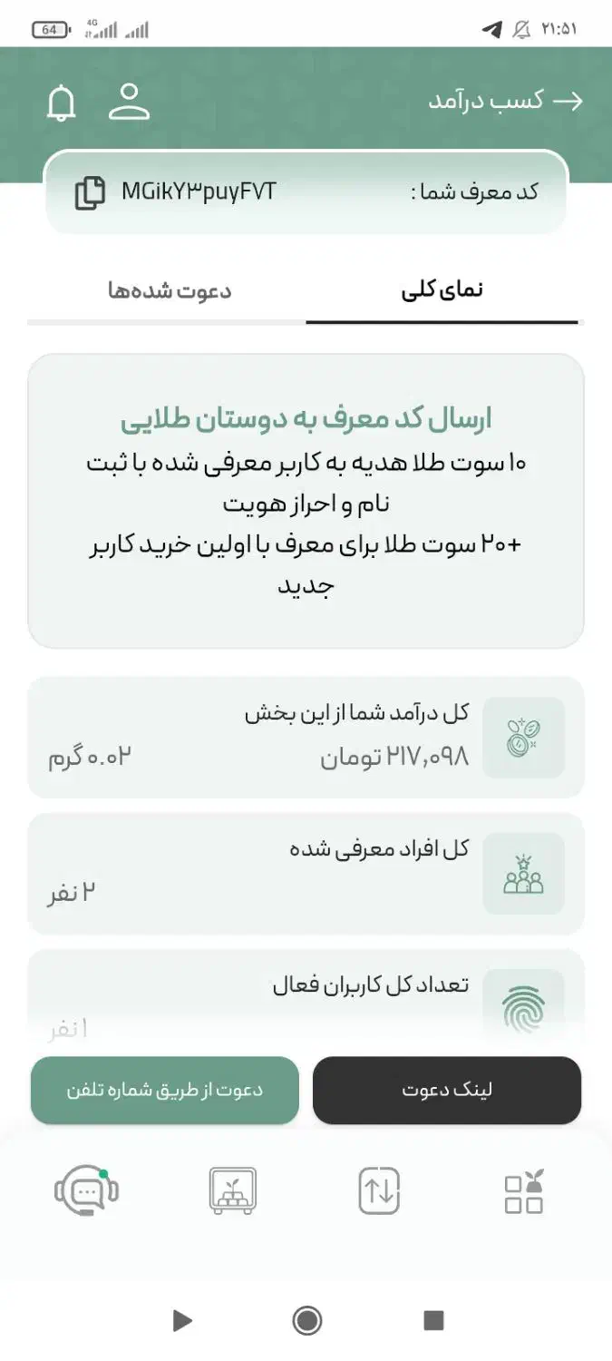 ملی گلد|کارت هدیه و تخفیف|پرند, فاز ۶|دیوار