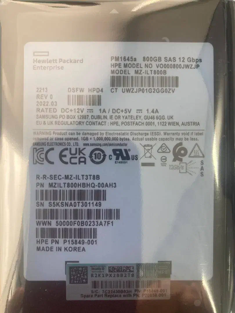 HP SSD 800GB SAS|قطعات و لوازم جانبی رایانه|تهران, فاطمی|دیوار