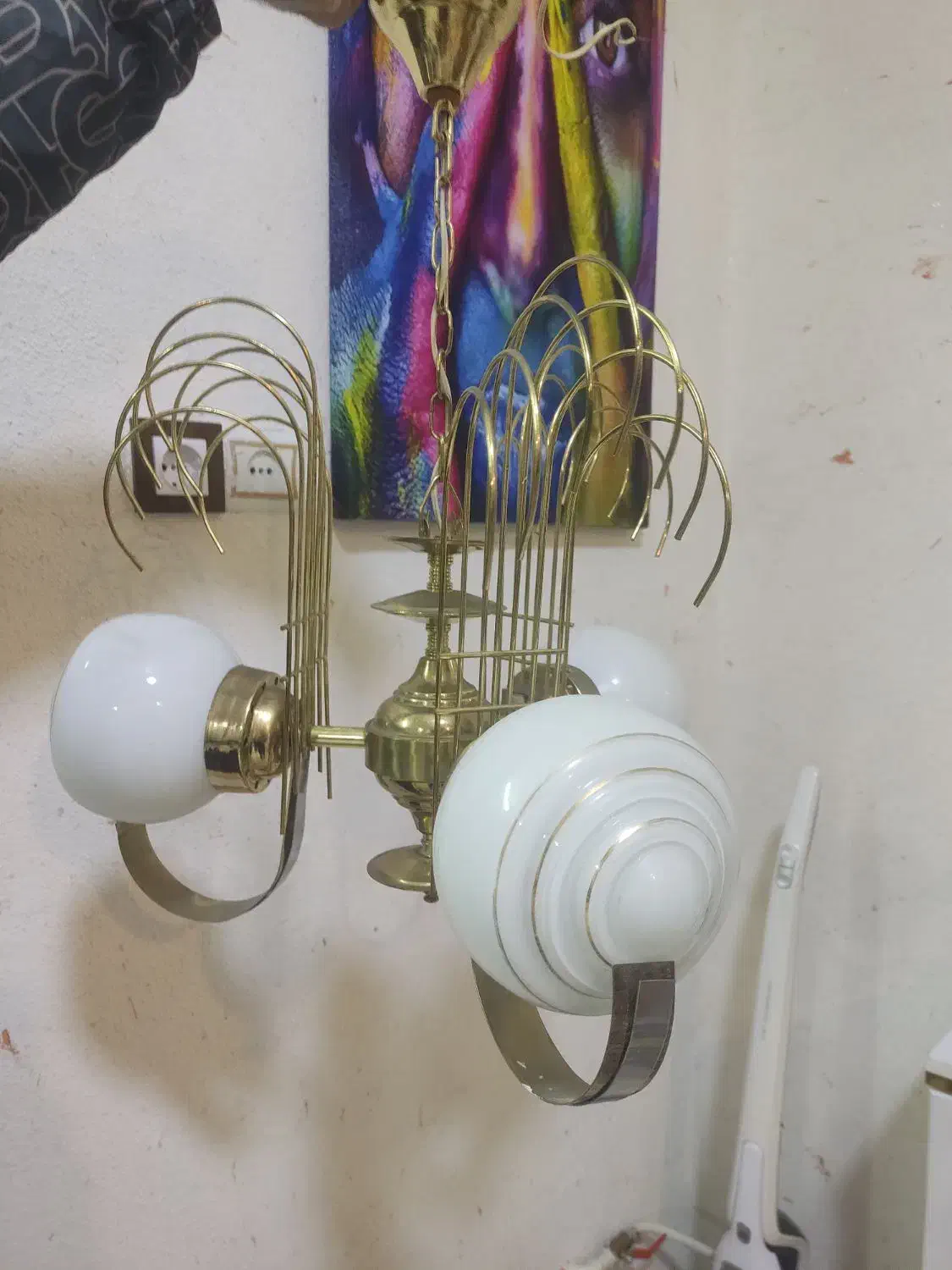 لوستر سه شاخه|لوستر و چراغ آویز|کرمانشاه, |دیوار