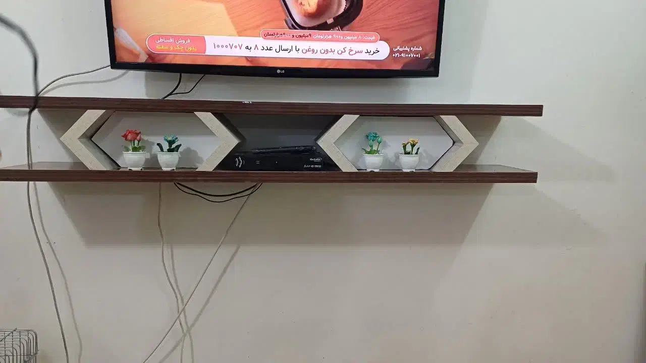 شلف دیواری تلویزیون|کتابخانه، شلف، قفسههای دیواری|الیگودرز, |دیوار