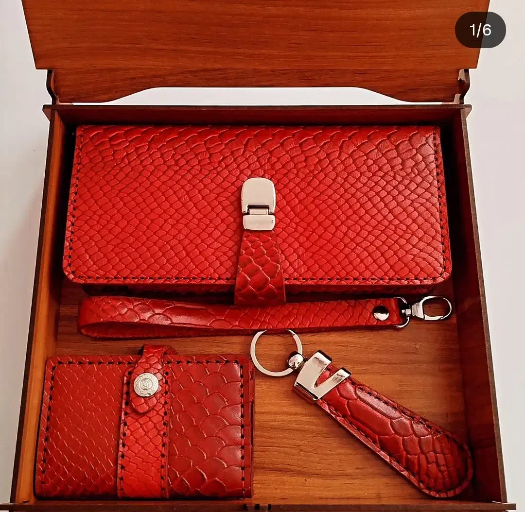 هدیه چرمی ست کیف پول زنانه|کیف، کفش، کمربند|اسلامشهر, شهرک واوان|دیوار