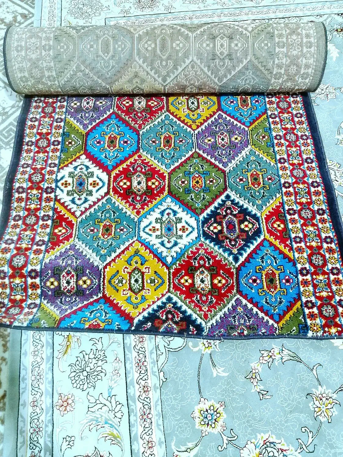 گلیم فرش 5متر طول عرض هم 1متر10|گلیم، جاجیم، گبه|رباطکریم, شهرک صنعتی نصیرآباد|دیوار